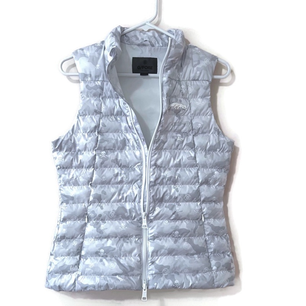 G/FORE Women's Light Gray Quilted Puffer Vest